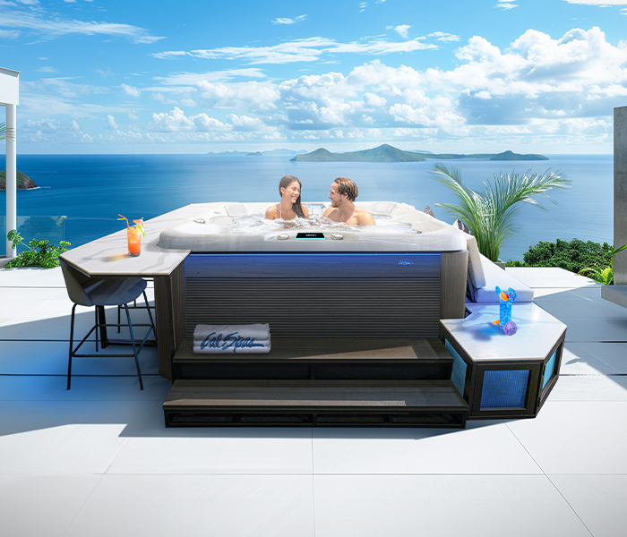 Calspas hot tub being used in a family setting - St George